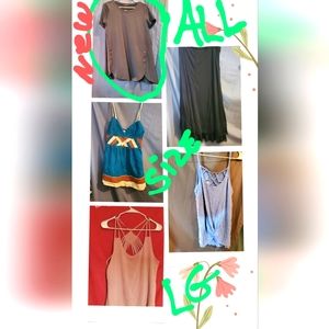 ALL SIZE LG 3 super sexy tank top, 1 cute skirt and 1 brand new cute shirt
